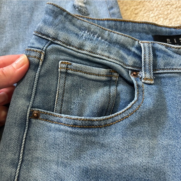 RISEN Los Angeles High Rise Flare Jeans Size 28/7 Style RDP1461 Released Hem - Picture 3 of 13